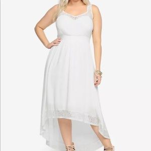 Torrid high-low white dress size 0
